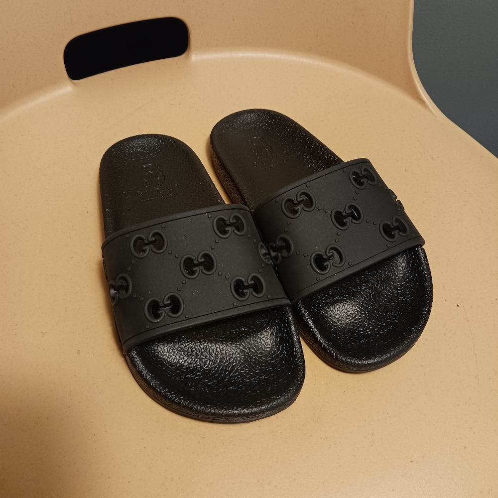 Gucci Black Slide Sandals